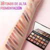 Paleta De Sombras De Ojos Altamente Pigmentada Con 18 Tonos