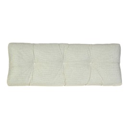 Klear Vu The Gripper Non-Slip Tufted Bench Cushion for Indoor Furniture, Assembled in USA, Entryway Storage, Bay Window, Corner Nook or Piano Seat, 43 Inches, Solid Ivory
