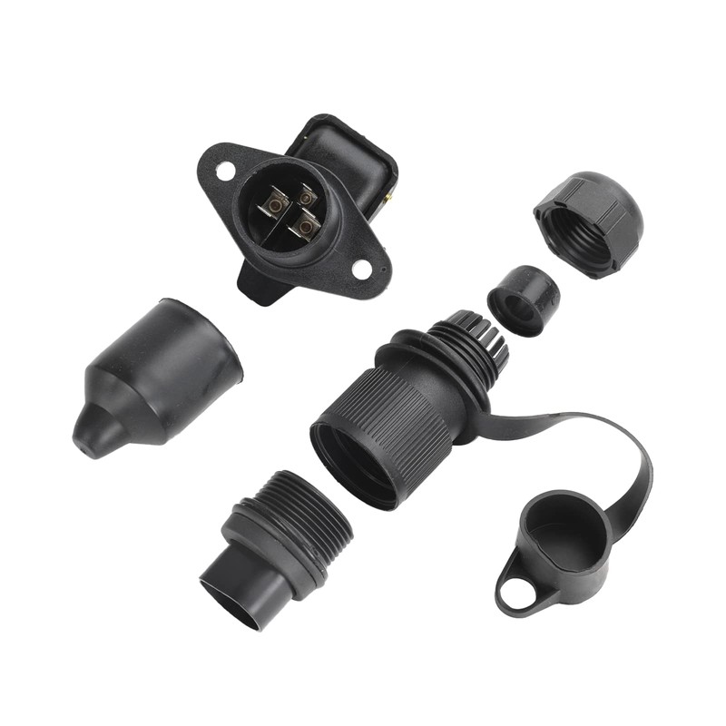 12 V 24 V Car Trailer Plug Socket 3-Pin Set