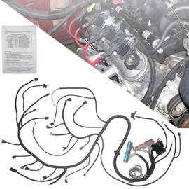 PPNZQAUT T56 DBC LS1 LS6 Standalone Wiring Harness Compatible with 1997-2006 LS Drive by Cable (Red/Blue PCM) Vortec Engines 4.8 5.3 6.0 w/ TH400 TH350 700R4 Manual Transmissions EV1 Fuel Injector
