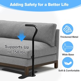 HEPO Stand Assist Aid for Elderly, Chair Couch Lift Devices for Seniors Adults, Standing Assistive Aids with Safety Handle & Cup Holder for Disabled, Handicap with Limited Mobility, Hold Up to 350LBS
