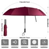 ZUOYOUZ Windproof Travel Umbrella,10 Ribs Folding,Lightweight,Sturdy,Strong and Automatic Vented Double