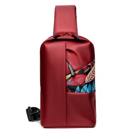 FANDARE Large Sling Bags Mens Shoulder Unbalance Backpacks Women Chest Pack Multipurpose Crossbody Bags for Women Men Outdoor Sport Travel Gym Running Hiking Daypack Red