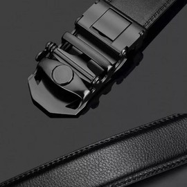 TBSCWYF Men's Belt Ratchet Leather Belt Automatic Buckle for Men Suit Business Clothing 35 mm Length 120 cm Wide Belt with Gift Box, G