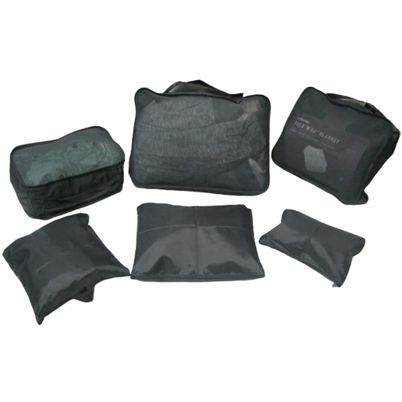 Antler 6pc Packing Cubes & Zipped Pouches Compression Organiser Set