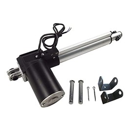 PreAsion 24V DC Linear Actuator 200mm（8"）with Mounting Bracket Linear Telescopic Rod Linear Motion Heavy Duty Actuators 1320LBS(6000N) Controller IP54 Grade Protection