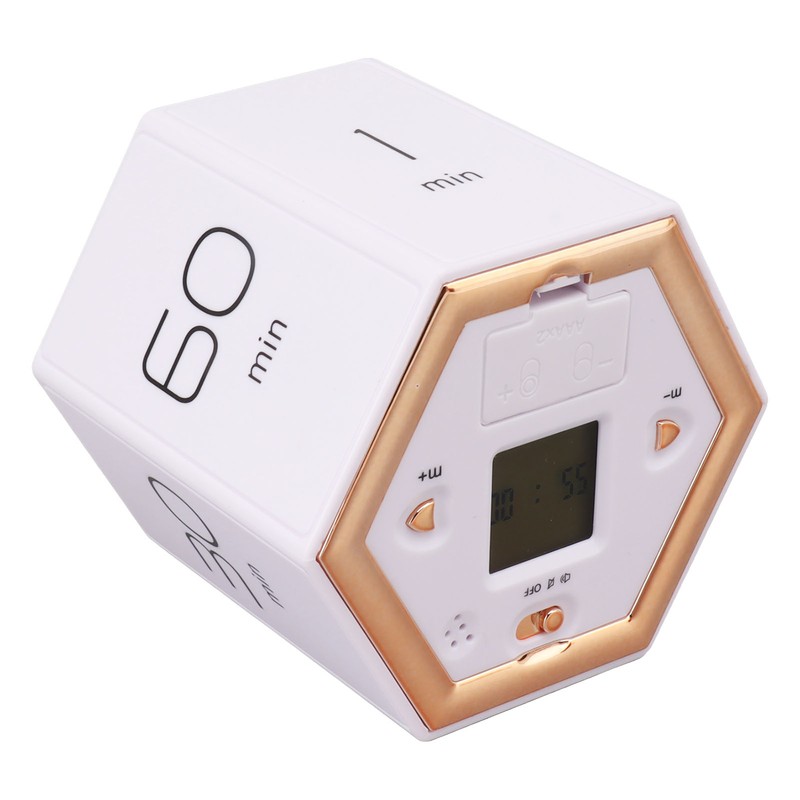 Hex Flip Timer with Mute Alarm Function Magnetic Time Management