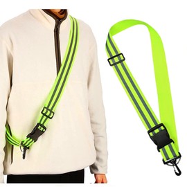 HeySocks Reflective Running Belt - Reflective Shoulder Strap Adjustable Elastic Visibility Vest High-Reflective Running Gear Band for Night Running Cycling Hiking Outdoor