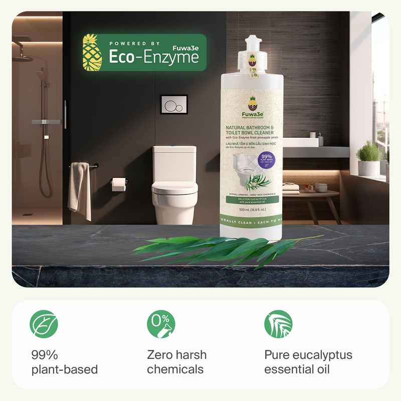Fuwa3e Pineapple Enzyme Natural Toilet Bowl Cleaner Halcyon Eucalyptus -