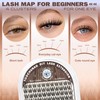 TOOCHUNAG Lash Clusters Natural Wispy Eyelash Clusters C Curly DIY