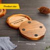 LiWiBet Wood Cork Coasters for Drinks Absorbent with Holder, 4.33in
