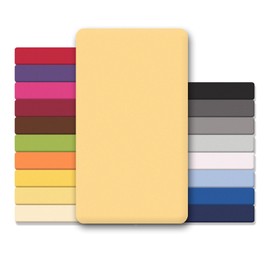 CelinaTex Lucina Topper Fitted Sheet Divan Cover Cotton 90x200-100x200 cm cream yellow