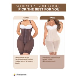 MARIAE FAJAS RA002 Colombianas Tummy Control Girdle Open Bust Shapewear Bodysuit for Women Hourglass Figures with Elastic Bones - Black - 4X-Large