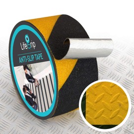 LifeGrip Non-Slip Tape, Aluminum-Backed, Conformable Safety Grip Anti-Slip Tape (2" X 15', Yellow/Black)