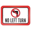 No Left Turn 22.9cm x 15.2cm (9" x 6") Metal