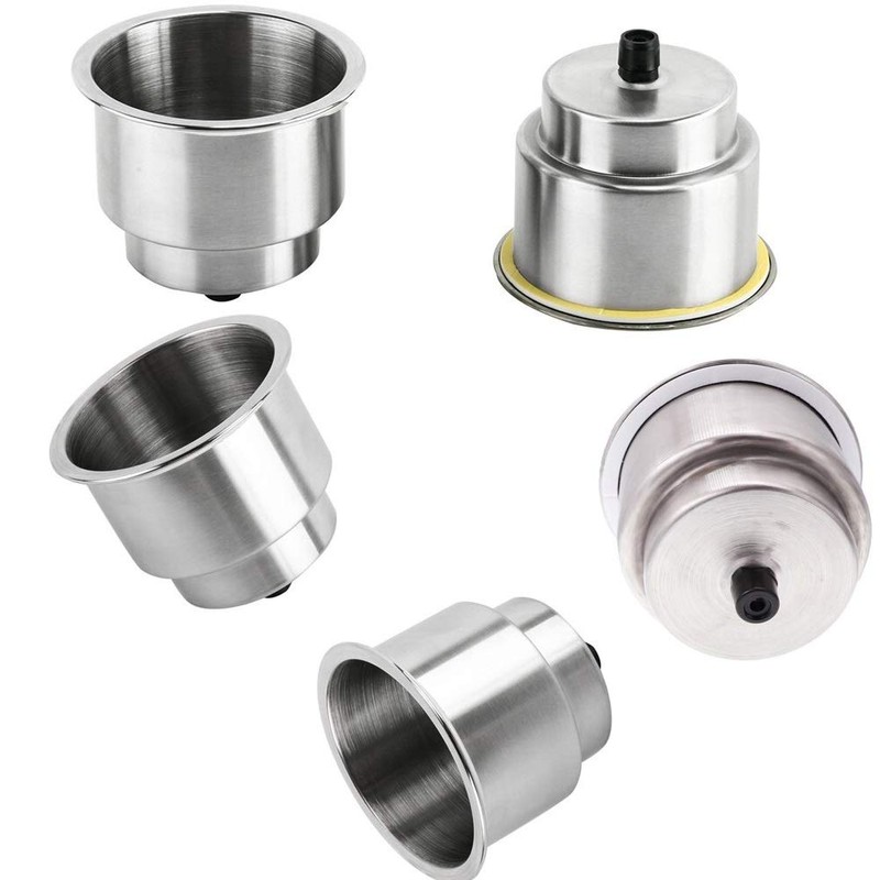 Stainless Steel Cup Drink Holder with Drain for Marine Boat