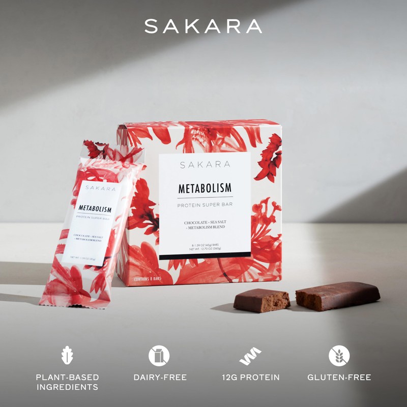 SAKARA Metabolism Super Bar – Healthy, Nutritious Vegan Protein Bars,