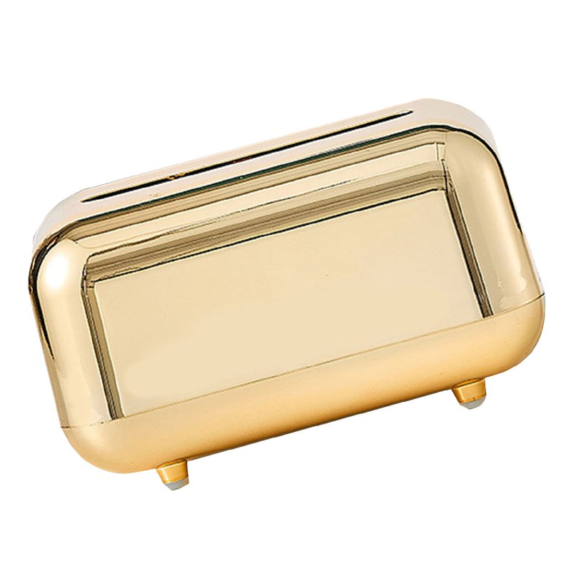Tissue Box Cover Rectangular Electroplating Retro Napkin Box Holder for