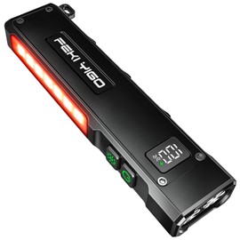 Feki Yigo Rechargeable EDC Flat Flashlight, Handheld Portable Flashlights with 2300 High Lumens，Pocket Powerful Flashlight for Emergeency，Camping Signaling and Outdoor or Indoor Use, Black