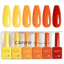 CANNI- JUEGO DE ESMALTES DE UÑAS EN GEL AMARILLO DE FÓRMULA LIBRE DE HEMA 6 piezas x 9 ml0,32 oz El esmalte de uñas en gel naranja CANNI está...      