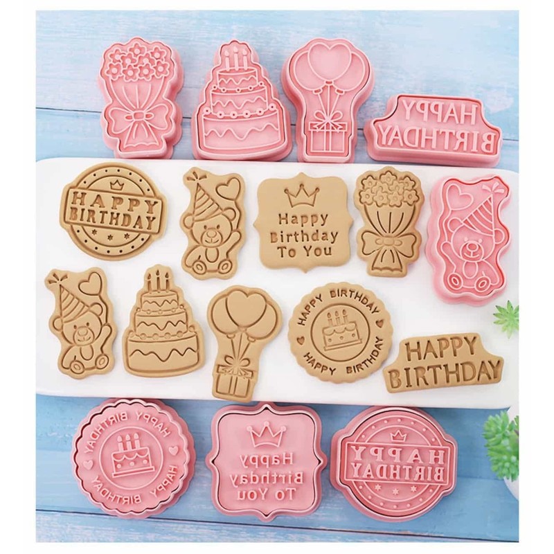 Eidoct 8PCS Cookie Cutters Shapes Baking Set Moulds Cookie Cutters