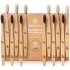 Greenzla Bamboo Toothbrushes for Adults – 12 Pack Wooden Toothbrush