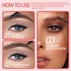 Microblading Eyebrow Pen, Dual-Ended Micro-Fork Tip Eyebrow Pencil with Clear