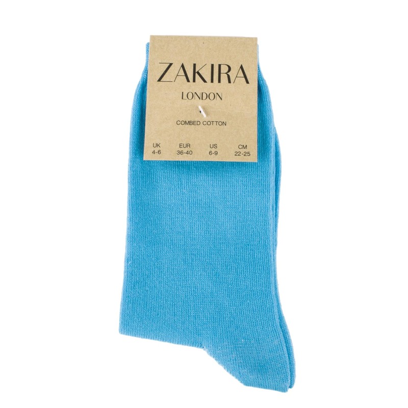 ZAKIRA Finest Combed Cotton Dress Socks in Plain Colours for