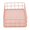 Regun Small Wire Basket, Rose Gold Metal Storage Basket, Desktop