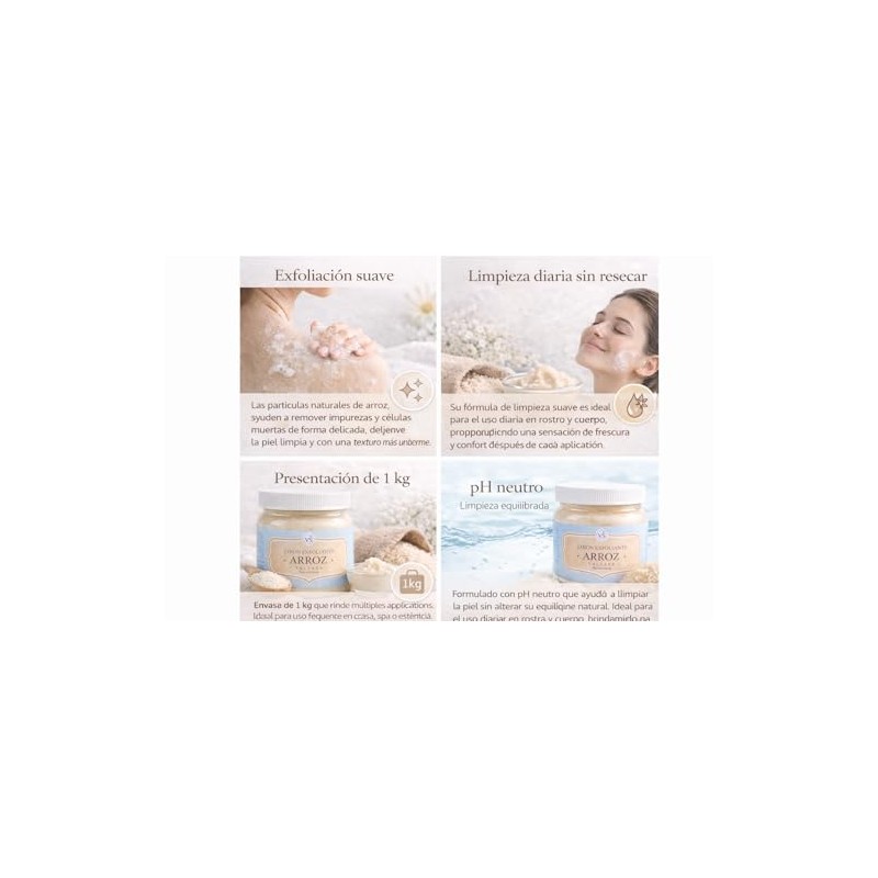 Jabon De Arroz Exfoliante Y Aclarante - 1 Kg