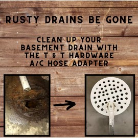T&T Hardware A/C Drain Adapter; Connect 5/8" or 3/4" Drain Hoses to Floor Drains