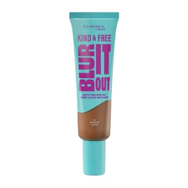 Rimmel London Kind & Free BLUR IT OUT Mattierende Foundation 607 Mahogany, Ganztägiger Glanz-Effekt, Make-up mit leichtem Matt-Finish, 30 ml