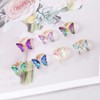 8 Pcs Gold Plated 3D Butterfly Rings Acrylic Adjustable Open