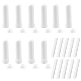 Pack of 10 Scented Pens for Essential Oils, Essential Oil Tubes with 10 Wicks, Essential Oil Aromatherapy Nasal Inhaler Tubes Refillable Inhaler Stick, for Aromatherapy and Perfume