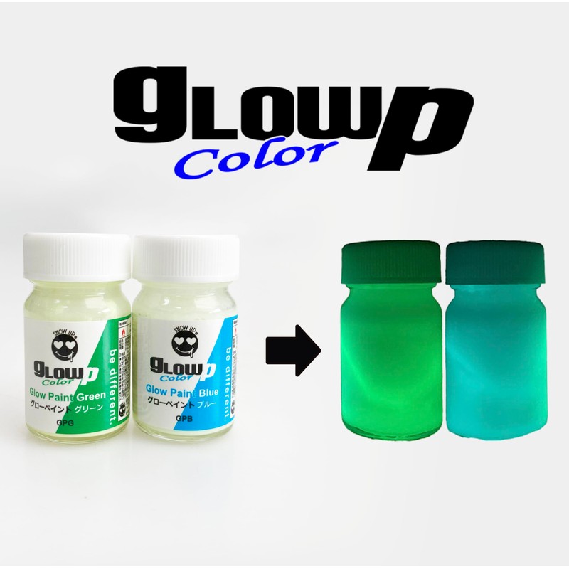 show up glow paint green