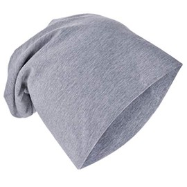 Miobo unisex jersey slouch beanie, long, plain colour, cotton, adults, babies, children