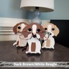 Beagle Eyeglass or Sunglass holder - Color: Brown and White