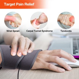 comfheat USB Warme Handgelenkstütze für Handgelenkschmerzlinderung, beheiztes Armband für Karpaltunnel Syndrom Tendinitis Linderung, Flexibler Anzug für beide linke rechte Hand