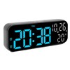 Digital Clock Dual Display Voice Control 3 Adjustable Brightness Date