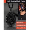 FaithHeart Stainless Steel Saint Michael Necklace for Men Women Archangel