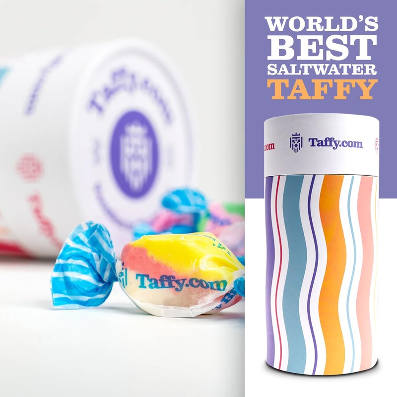 Taffy.com Salt Water Taffy Candy Duo Pack - Bubblegum Burst