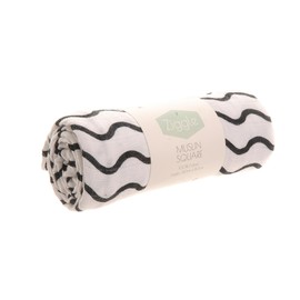 Ziggle Baby - Christmas Muslin Cloths for Baby - Newborn Essentials - Baby Swaddle - Burping - Baby sinle muslin - Baby Essentials - Gifts - black and white
