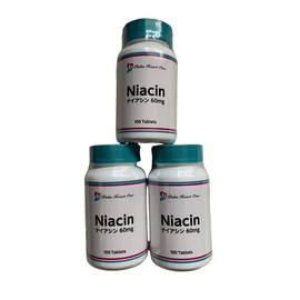 Niacin ナイアシン（ビタミンB3）1粒60mg ～ 3粒180mg 調整していただけるサプリメント 100粒【3コ組】