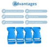 4 Pcs Blue Side Release Plastic Buckles 3/4 Inch (20mm)
