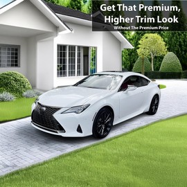 BOGAR TECH DESIGNS Front Chrome Delete Overlays Compatible with Lexus RC 2019-2025, Gloss Black