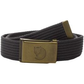 Fjällräven Kids Canvas Brass Belt - Dark Grey, One Size