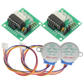 2Pcs 5V 4-Phase 28BYJ-48 DC Motor Gear Step Stepper Motor Driver ULN2003 Driver Board ULN2003 for Arduino PI PIC Raspberry Pi MCU DIY