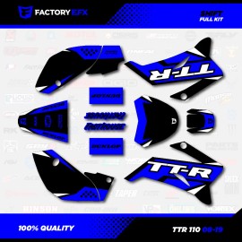 Factory EFX Black & Blue Shift Racing Graphics Kit fits 08-25 YAMAHA TTR110 TTR 110 decal