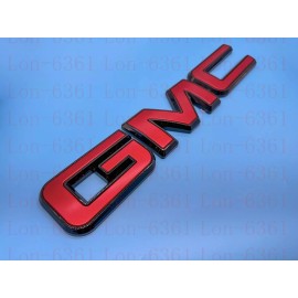 Auto Rear Tailgate GMC Red Black OVERLAY Emblem Badge Fit 2023+ GMC Canyon