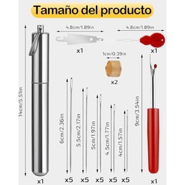 25 Agujas Para Coser, Conjunto de Agujas de Costura Manual, Varios Tamaños Para Reparaciones Diarias, Proyectos de Manualidades, Ideal Para Entusiasta